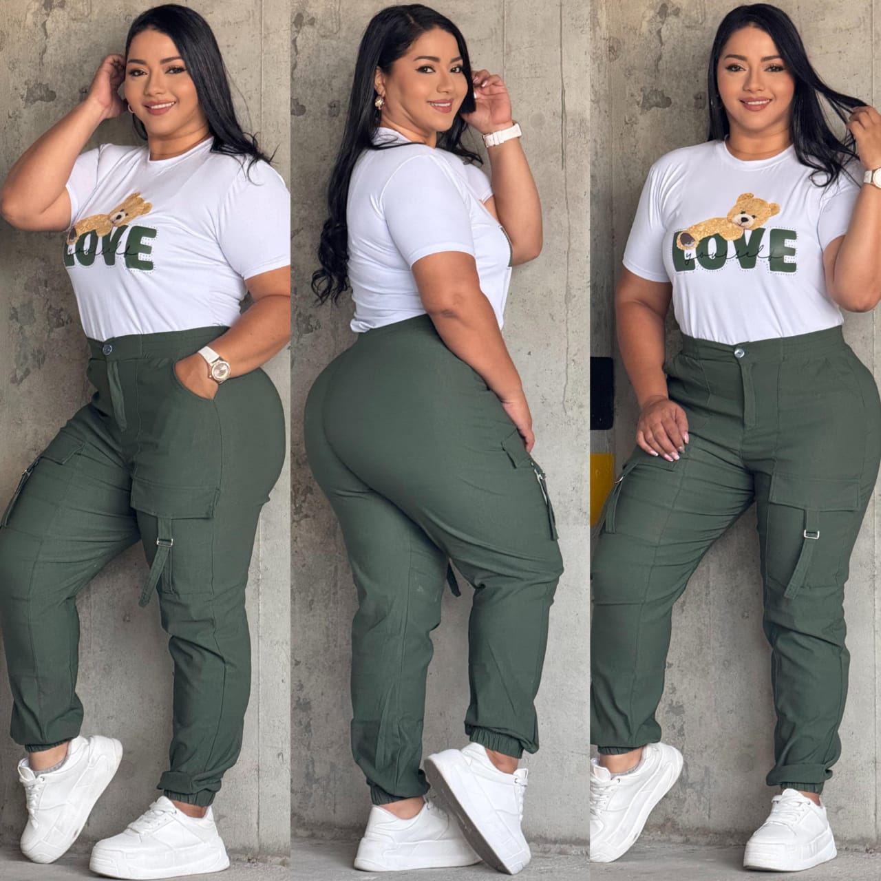Conjunto 2 Piezas Talla Plus Tela Bengalina