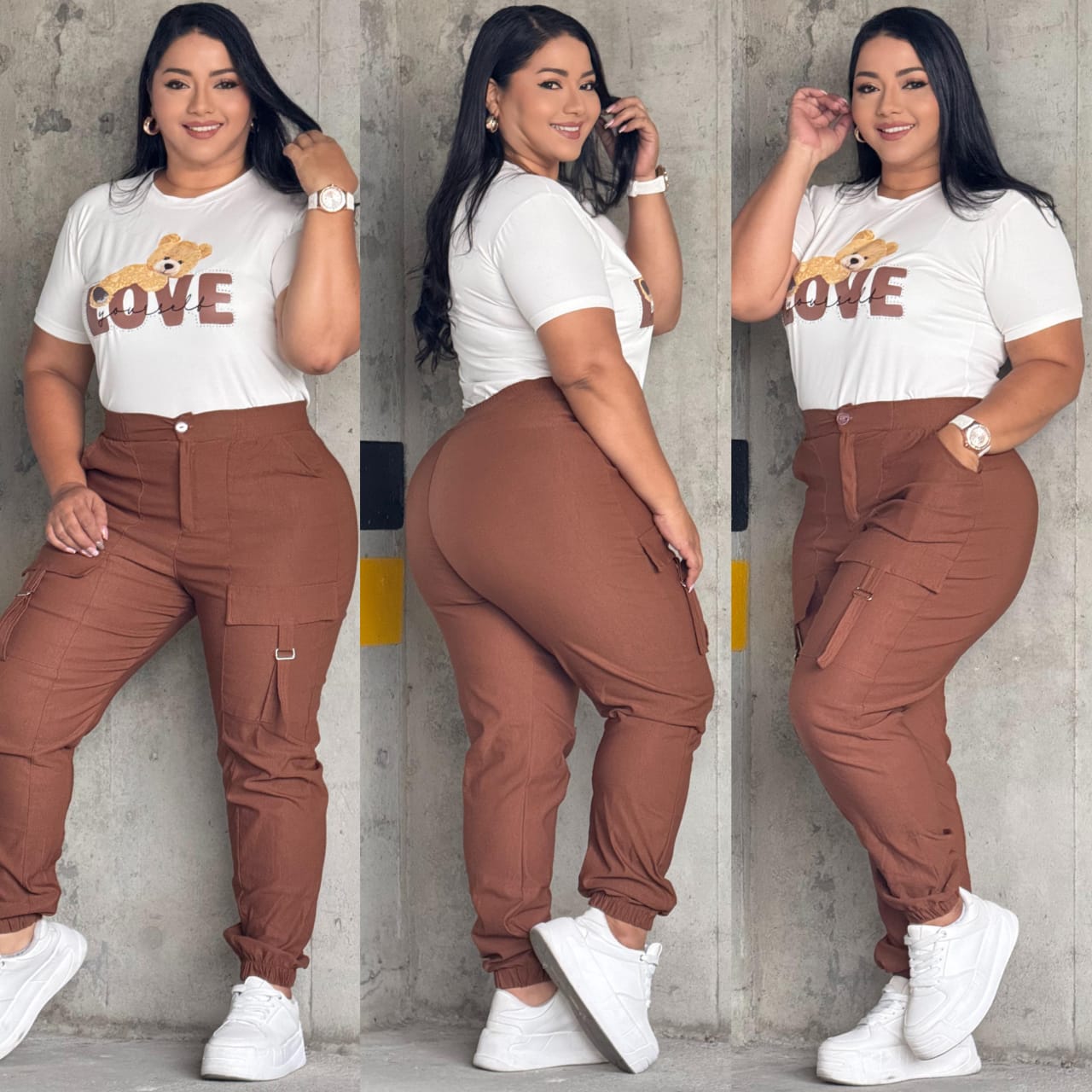 Conjunto 2 Piezas Talla Plus Tela Bengalina