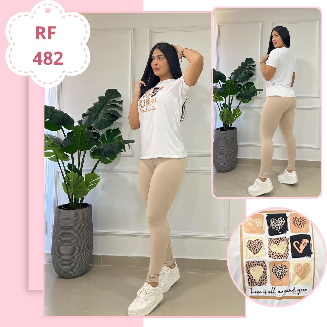CTO LEGGINS Y BLUSAS CON APLIQUES
