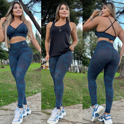 REF. 053 NUEVA COLECCIÓN   Conjunto 3 piezas  🏋️Licra nylon  ⛹🏼‍♀️