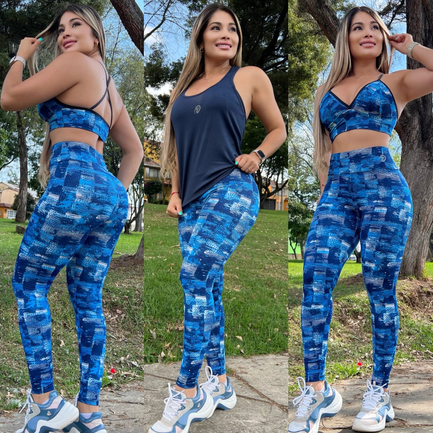 REF. 053 NUEVA COLECCIÓN   Conjunto 3 piezas  🏋️Licra nylon  ⛹🏼‍♀️