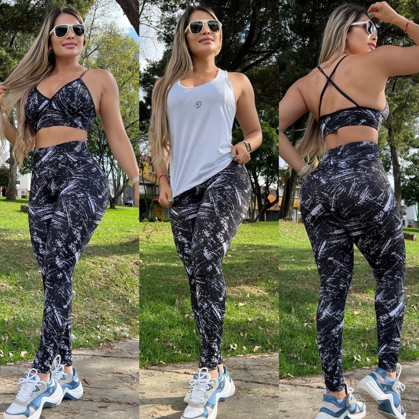 REF. 053 NUEVA COLECCIÓN   Conjunto 3 piezas  🏋️Licra nylon  ⛹🏼‍♀️