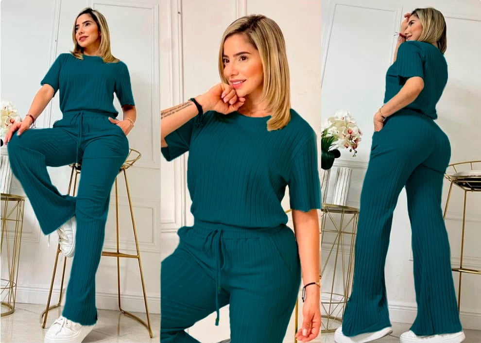 Conjunto 2 piezas Rib Acanalado Conjunto Agata