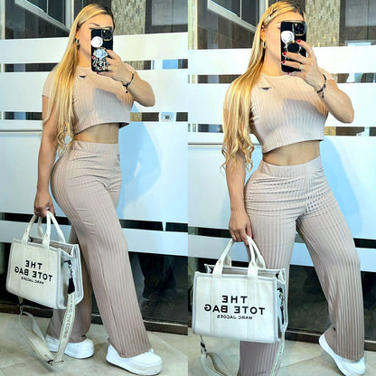 💕❤️Conjunto Prada😍 2 piezas Tela Rib