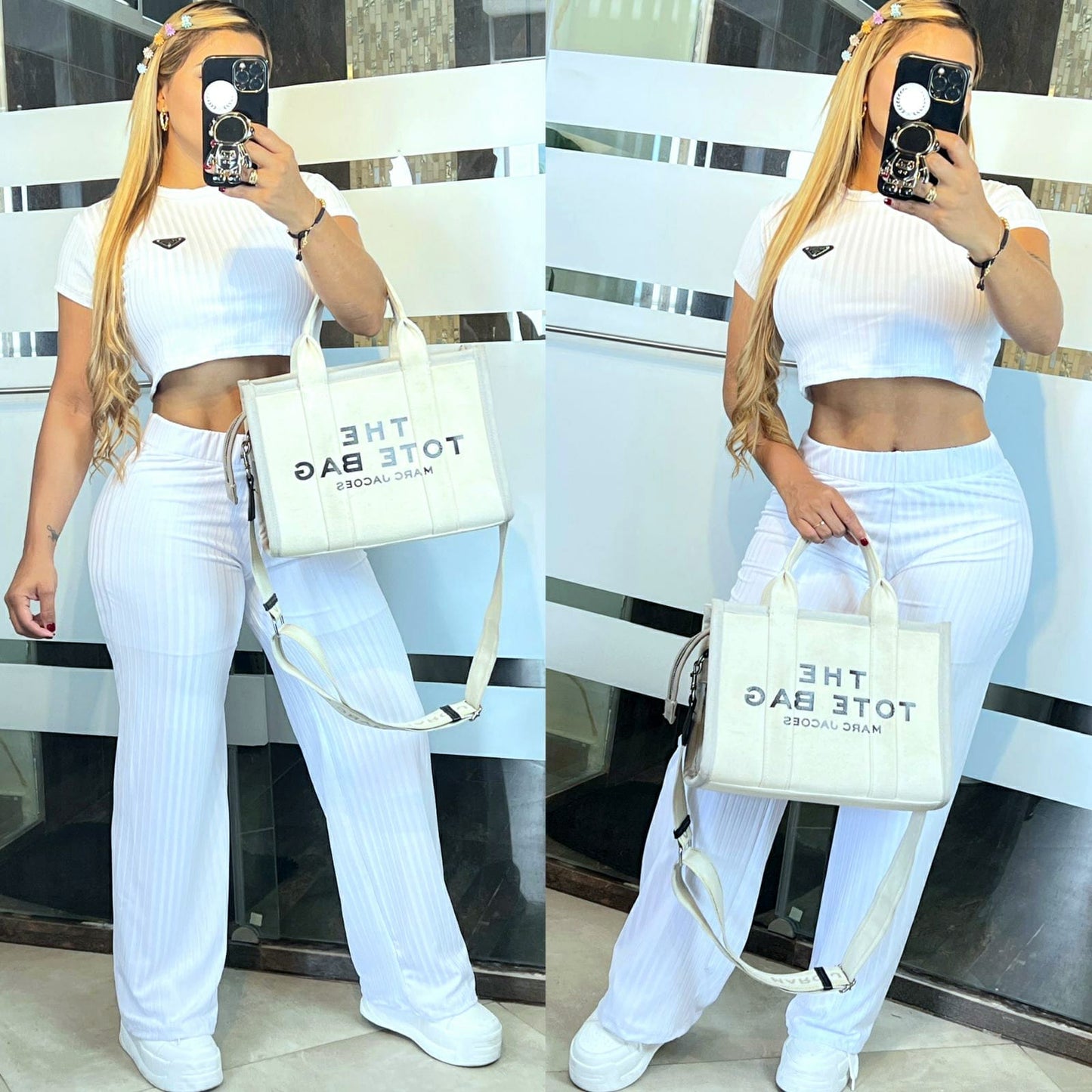💕❤️Conjunto Prada😍 2 piezas Tela Rib