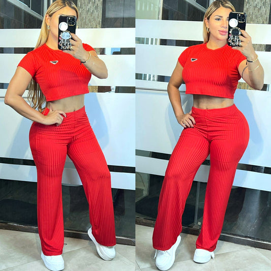💕❤️Conjunto Prada😍 2 piezas Tela Rib