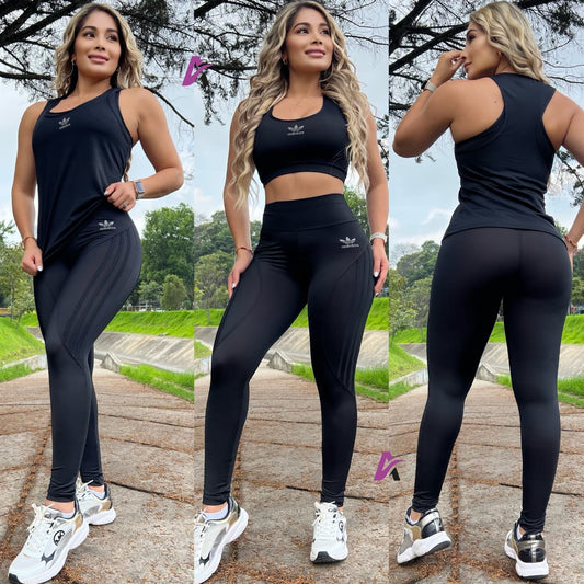 Nueva Coleccion Conjunto 3 Piezas Esqueleto+Top+Licra
