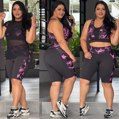 REF. 66 Conjunto Biker + Top + Esqueleto