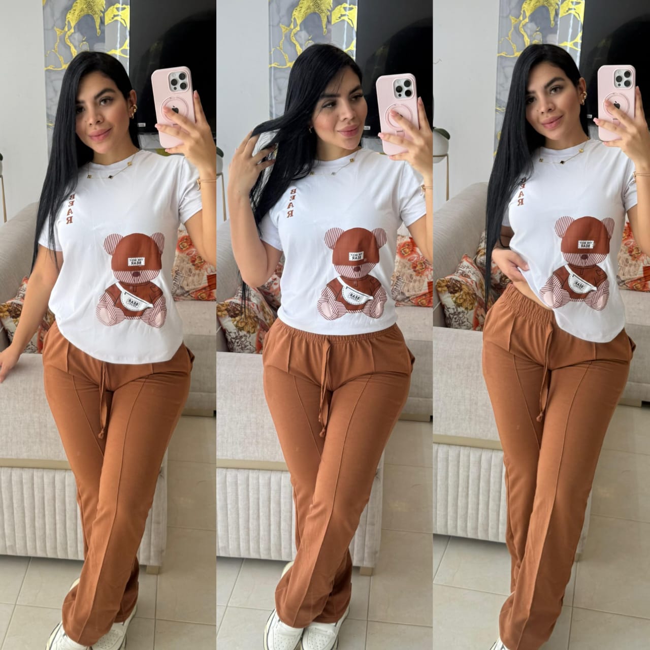 Hermoso conjunto Bear Bota Recta y Camisa en Algodon 😍❤️