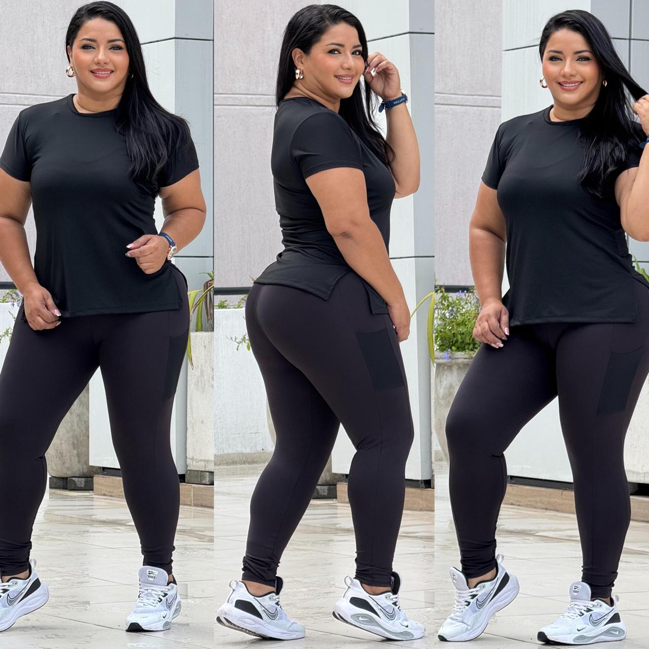 Conjunto 2 Piezas Plus Camiseta+ Licra