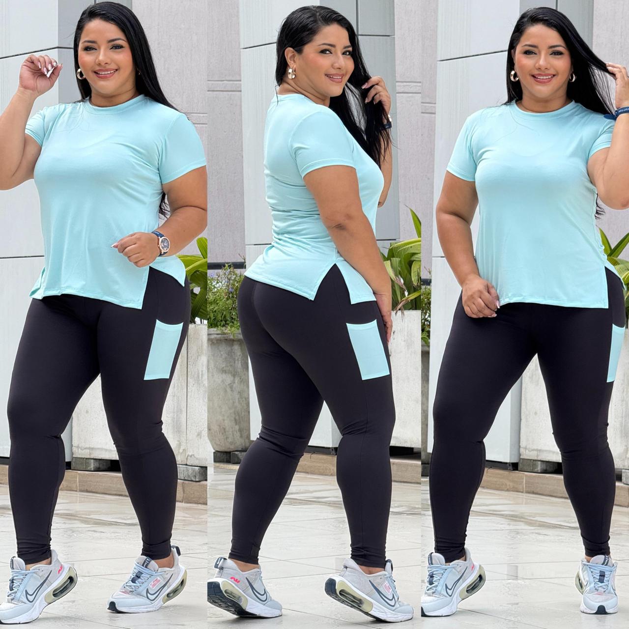 Conjunto 2 Piezas Plus Camiseta+ Licra
