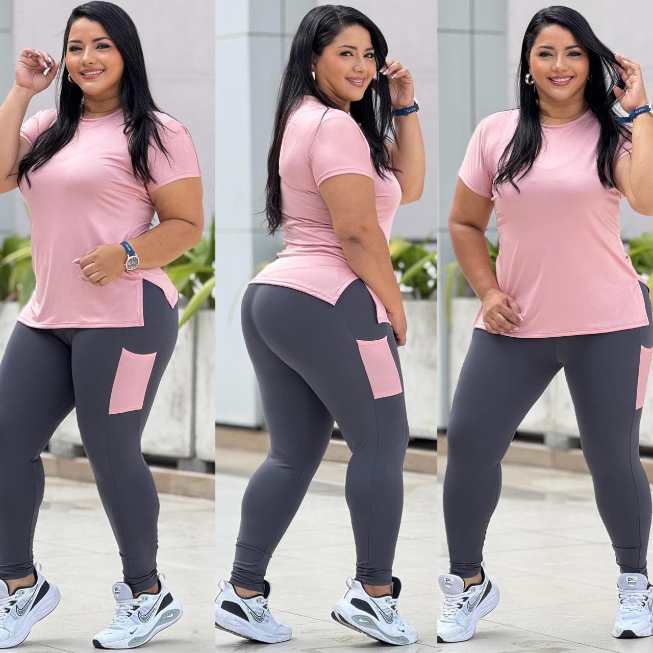 Conjunto 2 Piezas Plus Camiseta+ Licra