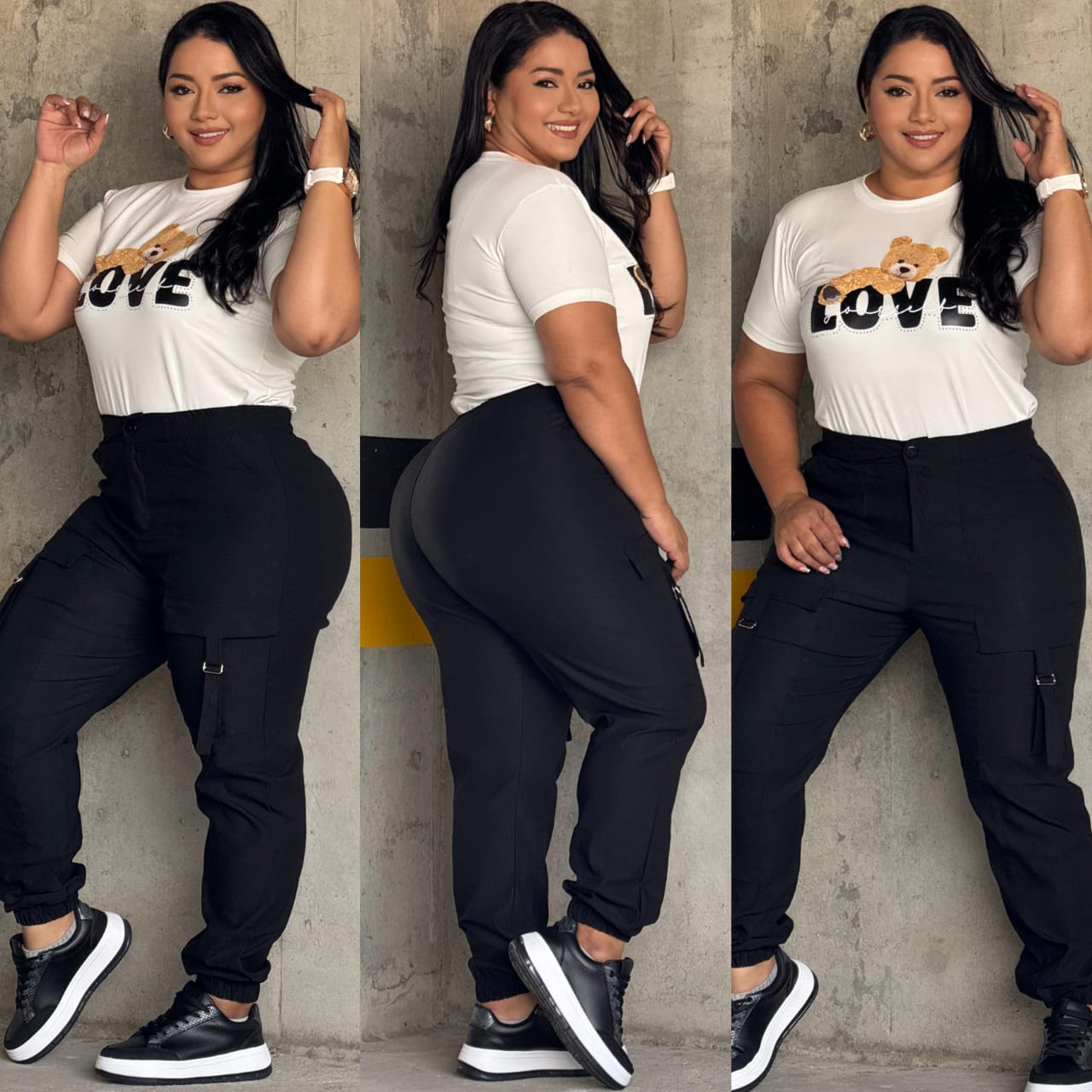 Conjunto 2 Piezas Talla Plus  Tela Bengalina