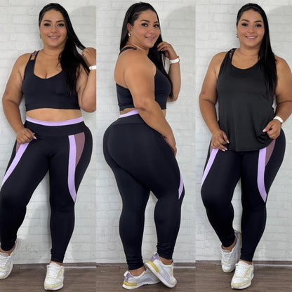 Conjunto 3 Piezas Plus Top + Leggins + Esqueleto