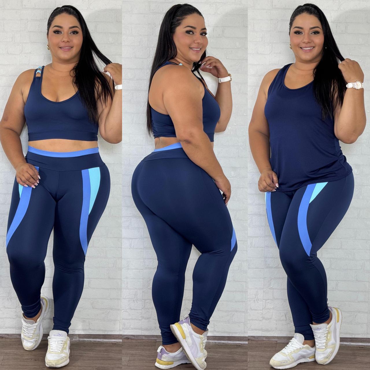 Conjunto 3 Piezas Plus Top + Leggins + Esqueleto